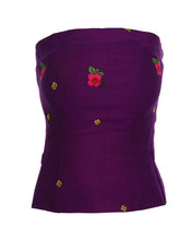 Load image into Gallery viewer, Purple Straight Corset small flower print