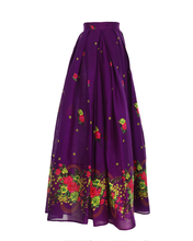 Load image into Gallery viewer, Purple Long pleated Skirt