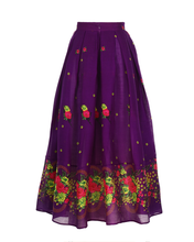 Load image into Gallery viewer, Purple Long pleated Skirt