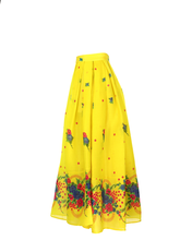 Load image into Gallery viewer, Yellow Long pleated Skirt