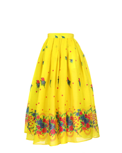 Load image into Gallery viewer, Yellow Long pleated Skirt