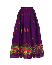 Load image into Gallery viewer, Purple Long pleated Skirt