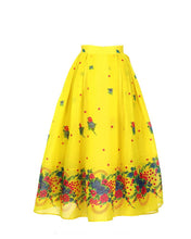 Load image into Gallery viewer, Yellow Long pleated Skirt