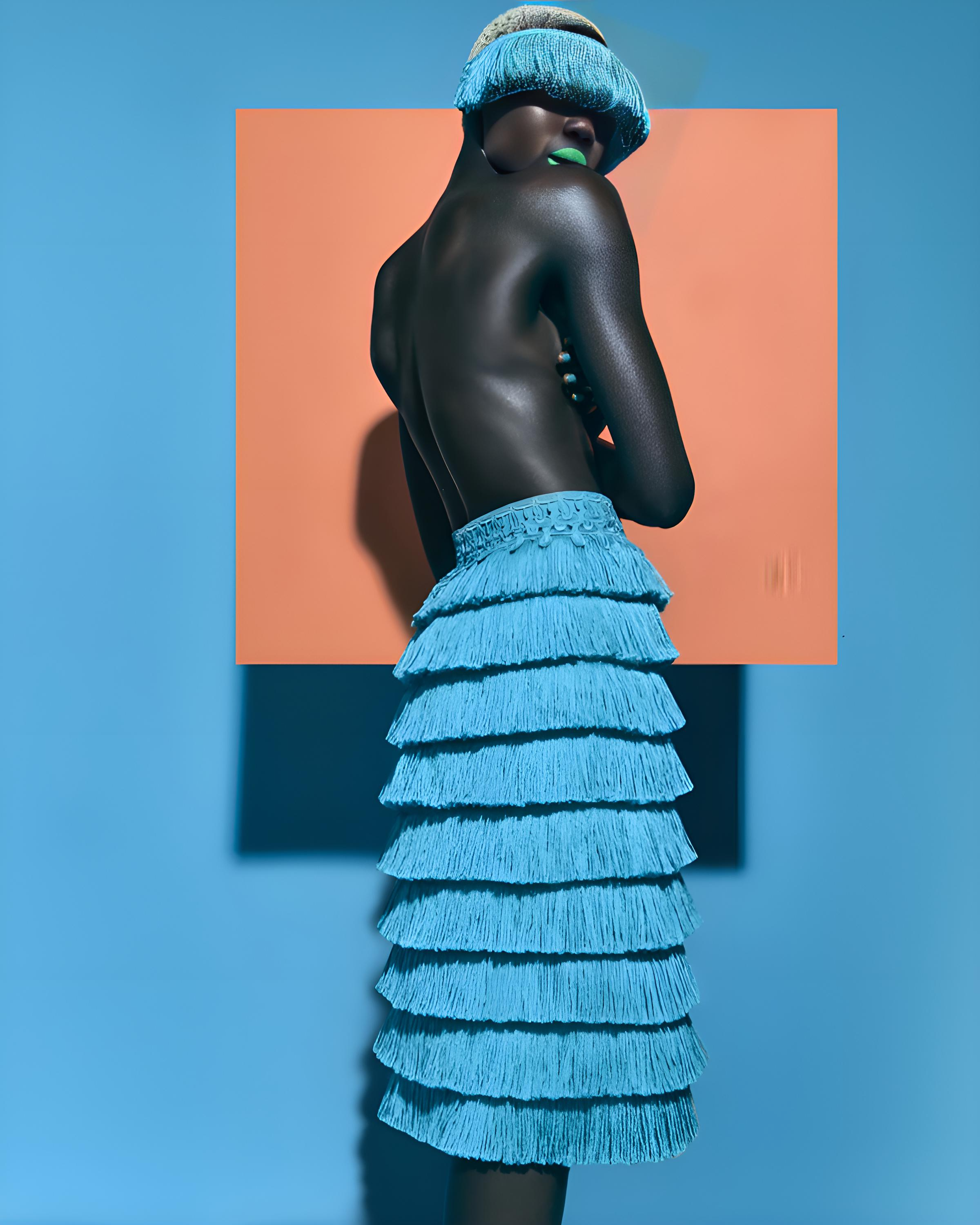 Fringe skirt turquoise deals