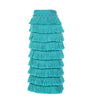 Fringe wool skirt Turquoise